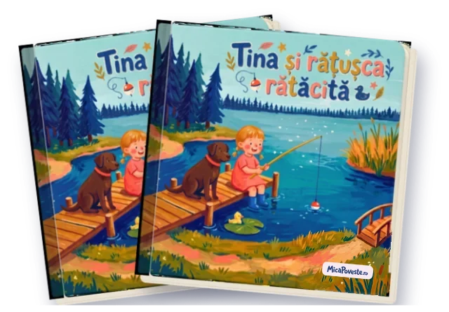 Două exemplare cu copertă tare ale cărții „Tina și rățușca rătăcită”