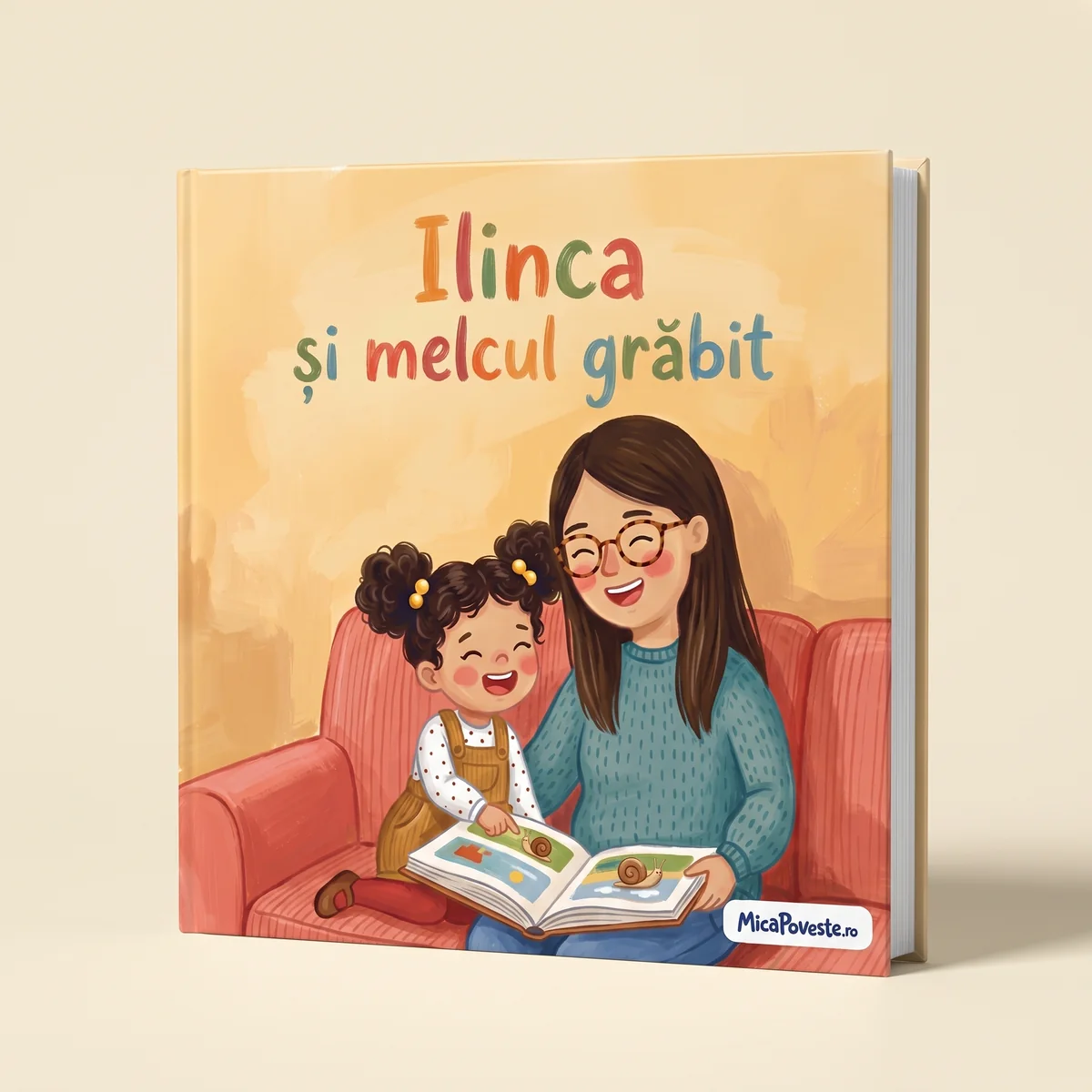Cartea „Ilinca și melcul grăbit”, cu copertă tare