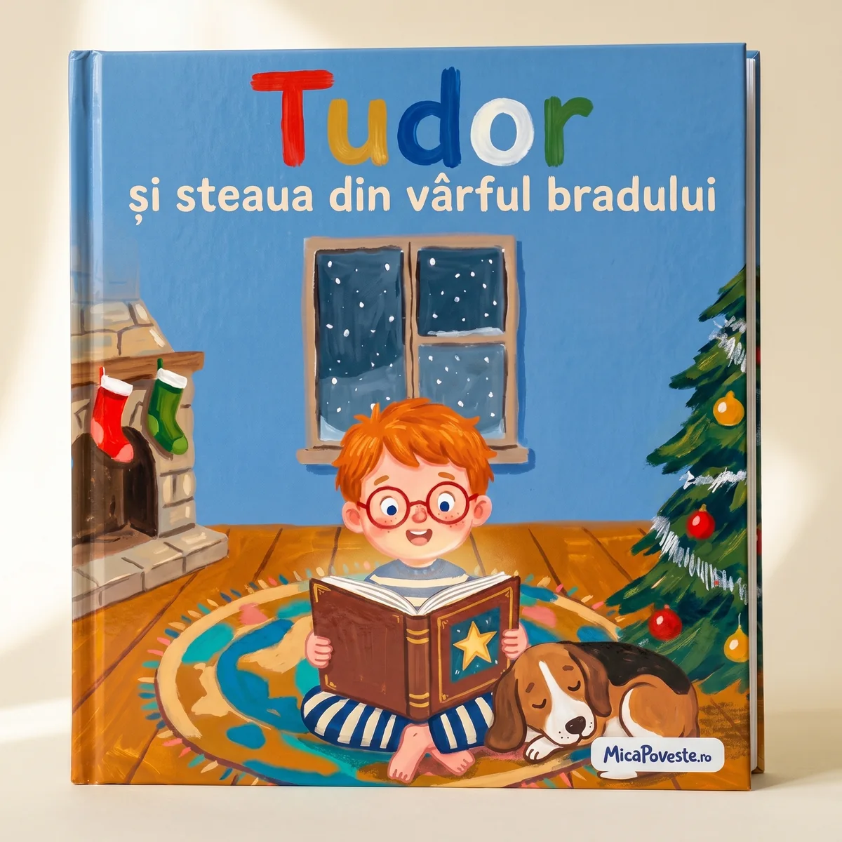 Cartea de Crăciun „Tudor și steaua din vârful bradului”, cu copertă tare